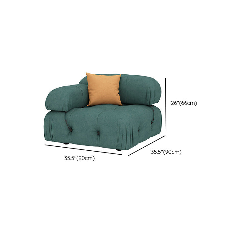 35" Wide Contemporary Sofa Forest Green Stain Resistant Seating
