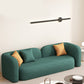 33" Wide Contemporary Sofa Forest Green Leather Stationary Seating