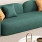33" Wide Contemporary Sofa Forest Green Leather Stationary Seating
