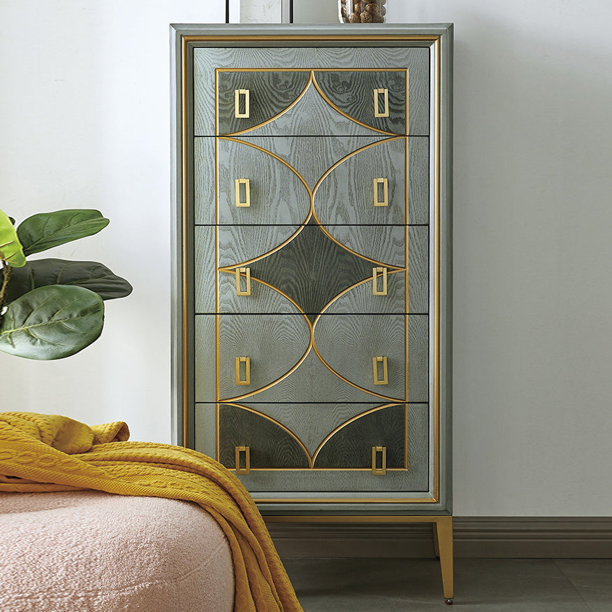 Classic Glam Storage Chest Dresser Solid Wood Storage Chest , 15.21 Inch Width Clearhalo 'Bedroom Furniture' 'Dressers & Chests' 'dressers_chests' 'furn' 'furn_dressers_chests' 'Furniture' 7226095