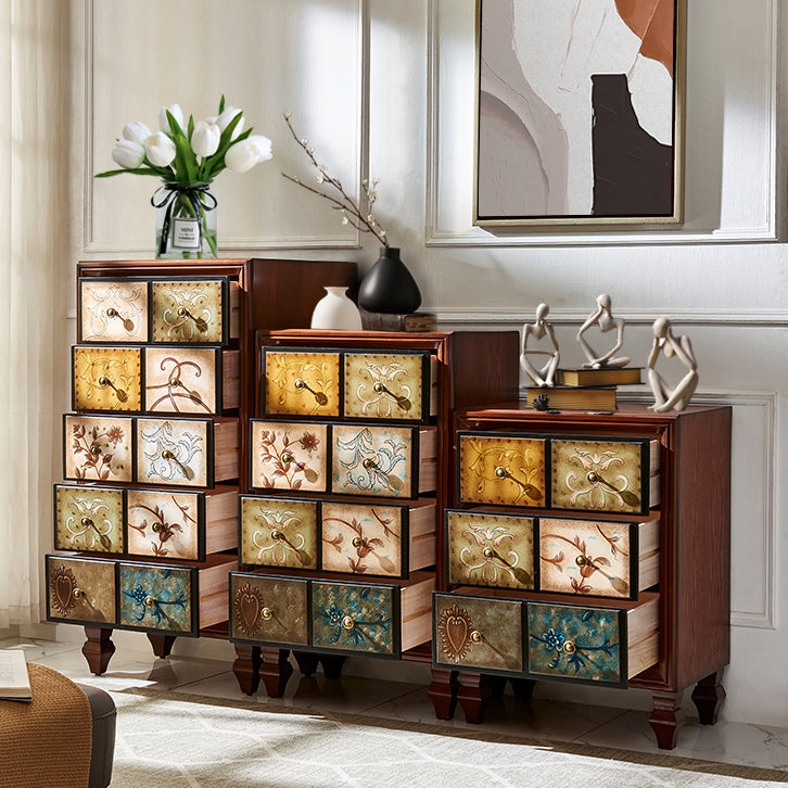 Cómoda tradicional de madera maciza con cajones de 3/4/5, 16,38 pulgadas de ancho