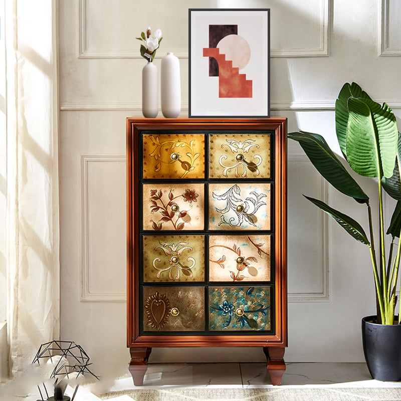 Cómoda tradicional de madera maciza con cajones de 3/4/5, 16,38 pulgadas de ancho