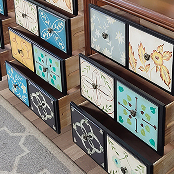 Cómoda tradicional de madera maciza con cajones de 3/4/5, 16,38 pulgadas de ancho