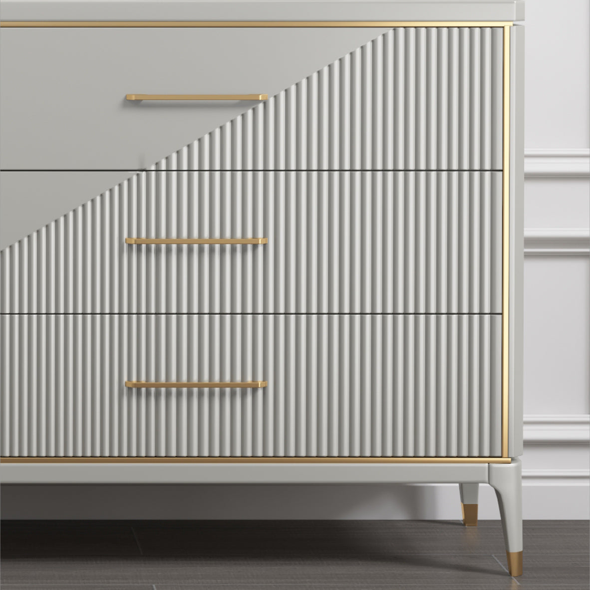 Cofre de almacenamiento Glam clásico 3/5/6/10 cajones de cajones dobles, 15.6 pulgadas de ancho