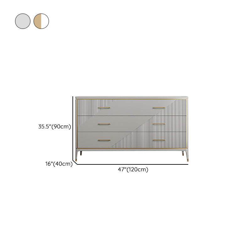 Cofre de almacenamiento Glam clásico 3/5/6/10 cajones de cajones dobles, 15.6 pulgadas de ancho