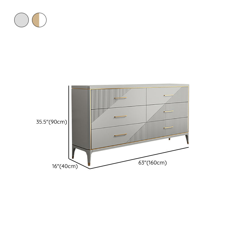 Cofre de almacenamiento Glam clásico 3/5/6/10 cajones de cajones dobles, 15.6 pulgadas de ancho