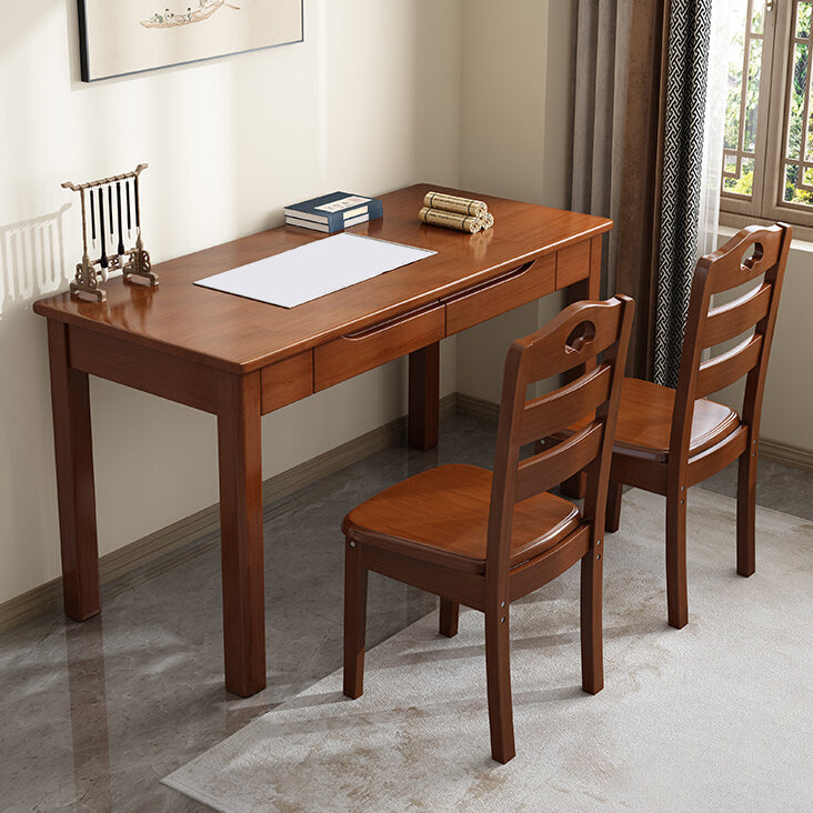 Scrivania da ufficio rettangolo di legno con cassetti