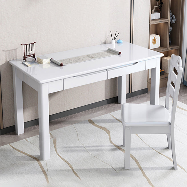 Scrivania da ufficio rettangolo di legno con cassetti