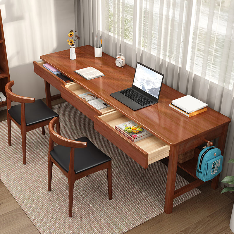 Wooden Rectangle Office Desk Modern Style Computer Desk with Drawers for Home Clearhalo 'furn' 'furn_office_desk' 'Furniture' 'Office Desks' 'Office Furniture' 'office_desk' 7226308