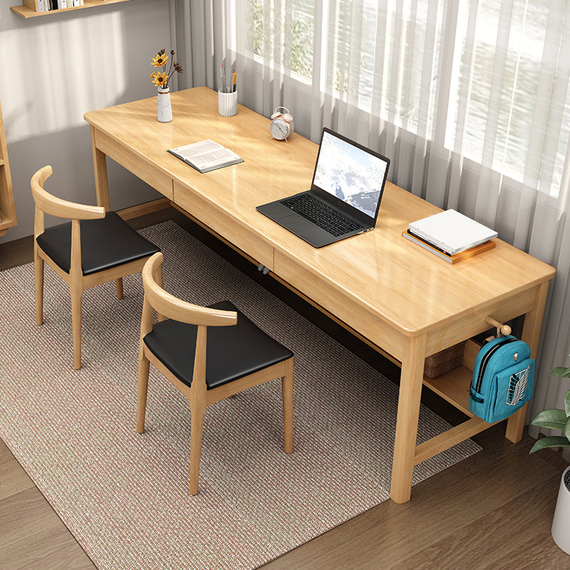 Wooden Rectangle Office Desk Modern Style Computer Desk with Drawers for Home Clearhalo 'furn' 'furn_office_desk' 'Furniture' 'Office Desks' 'Office Furniture' 'office_desk' 7226311
