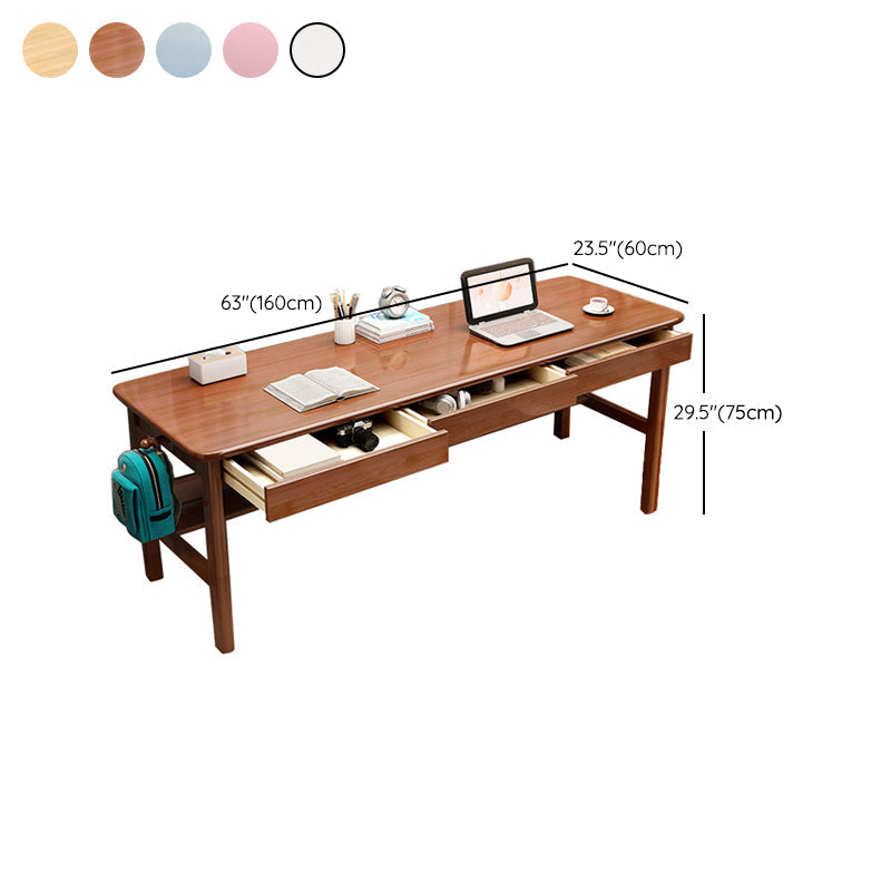 Wooden Rectangle Office Desk Modern Style Computer Desk with Drawers for Home Clearhalo 'furn' 'furn_office_desk' 'Furniture' 'Office Desks' 'Office Furniture' 'office_desk' 7226323