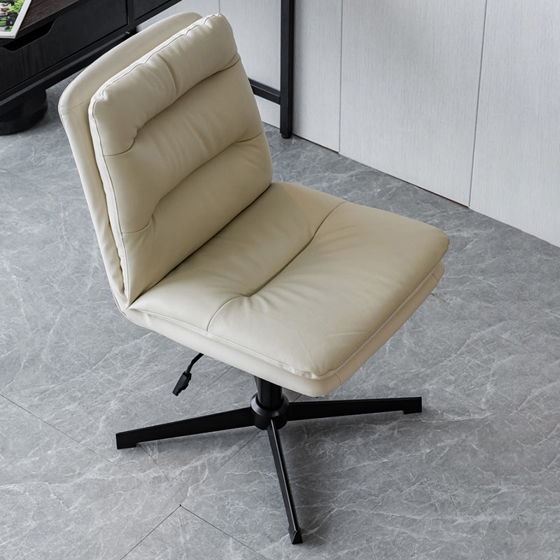 Sedia da ufficio senza braccio senza angoscia sedia da scrivania ergonomica con ruote