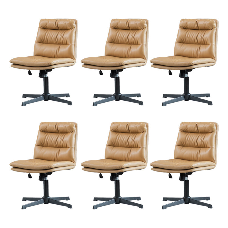 Sedia da ufficio senza braccio senza angoscia sedia da scrivania ergonomica con ruote