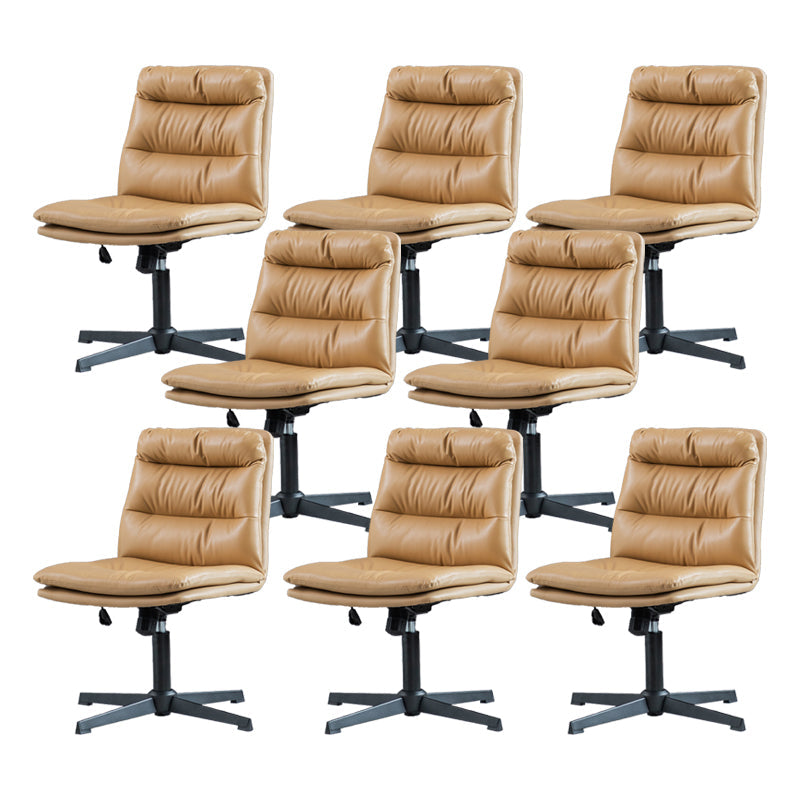 Sedia da ufficio senza braccio senza angoscia sedia da scrivania ergonomica con ruote