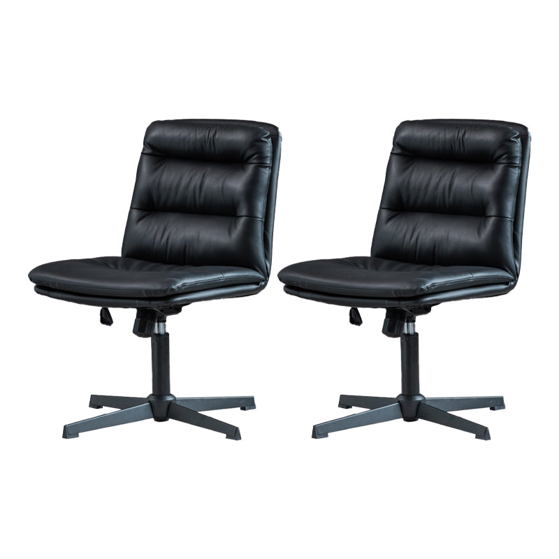 Sedia da ufficio senza braccio senza angoscia sedia da scrivania ergonomica con ruote