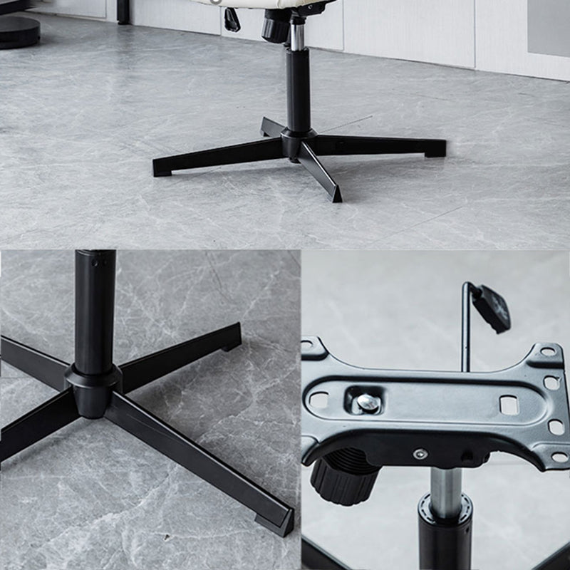 Sedia da ufficio senza braccio senza angoscia sedia da scrivania ergonomica con ruote