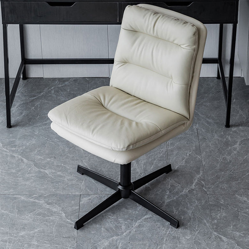 Sedia da ufficio senza braccio senza angoscia sedia da scrivania ergonomica con ruote