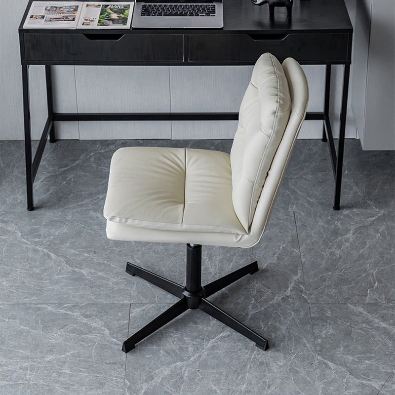 Sedia da ufficio senza braccio senza angoscia sedia da scrivania ergonomica con ruote