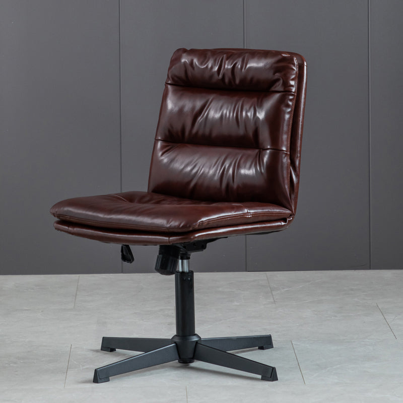 Sedia da ufficio senza braccio senza angoscia sedia da scrivania ergonomica con ruote