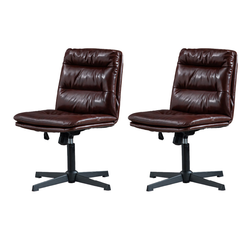 Sedia da ufficio senza braccio senza angoscia sedia da scrivania ergonomica con ruote