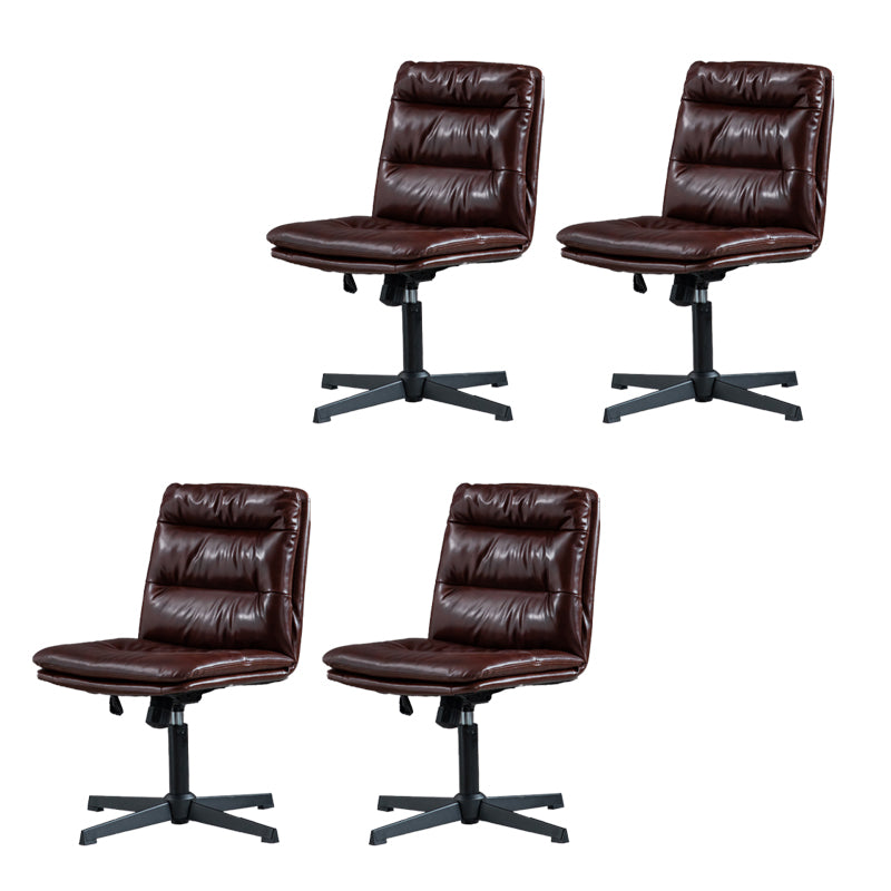 Sedia da ufficio senza braccio senza angoscia sedia da scrivania ergonomica con ruote