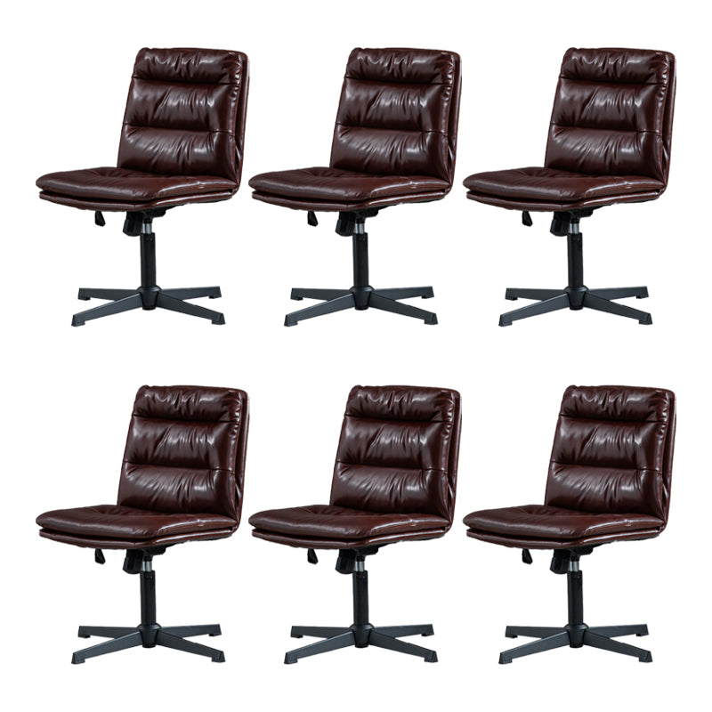 Sedia da ufficio senza braccio senza angoscia sedia da scrivania ergonomica con ruote