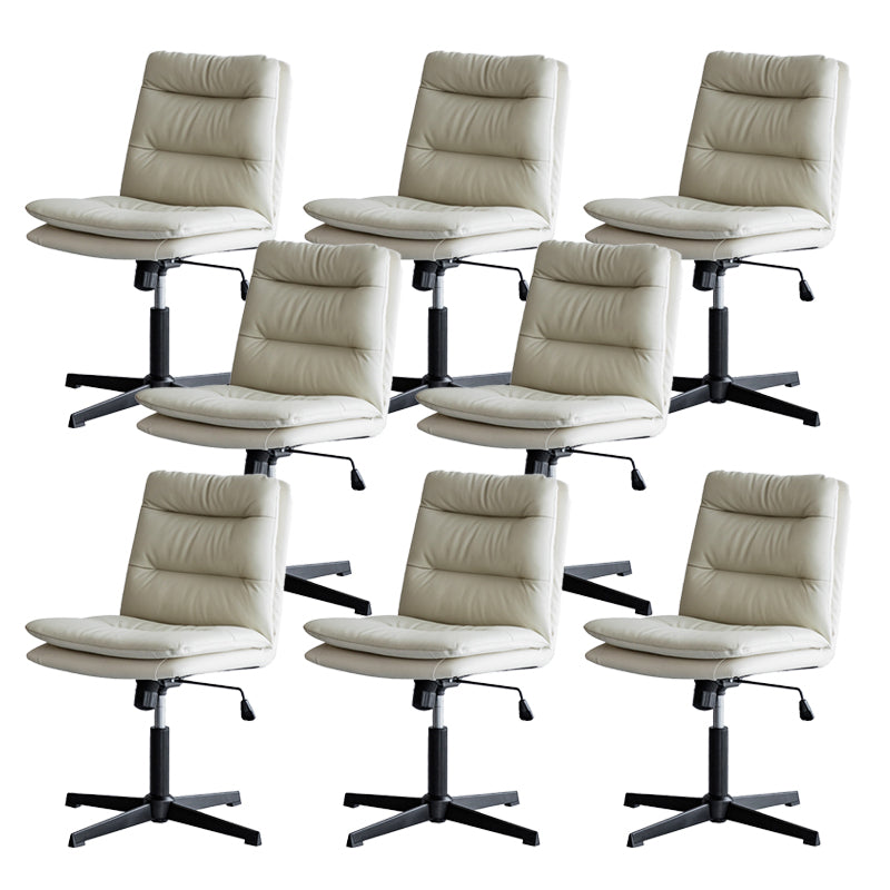 Sedia da ufficio senza braccio senza angoscia sedia da scrivania ergonomica con ruote