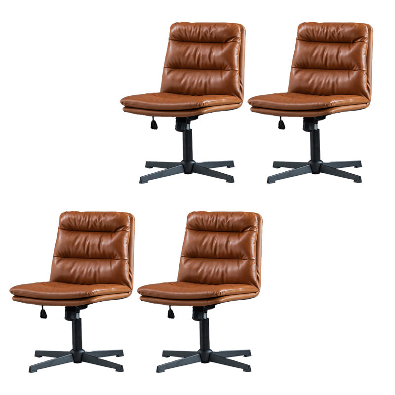 Sedia da ufficio senza braccio senza angoscia sedia da scrivania ergonomica con ruote