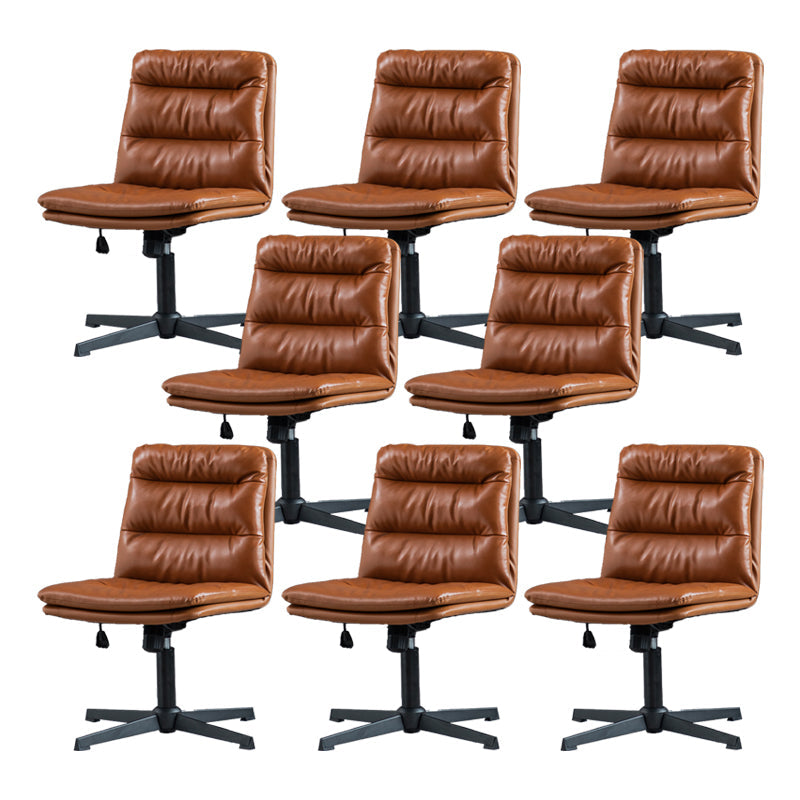 Sedia da ufficio senza braccio senza angoscia sedia da scrivania ergonomica con ruote