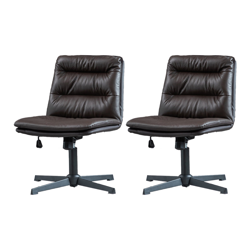 Sedia da ufficio senza braccio senza angoscia sedia da scrivania ergonomica con ruote