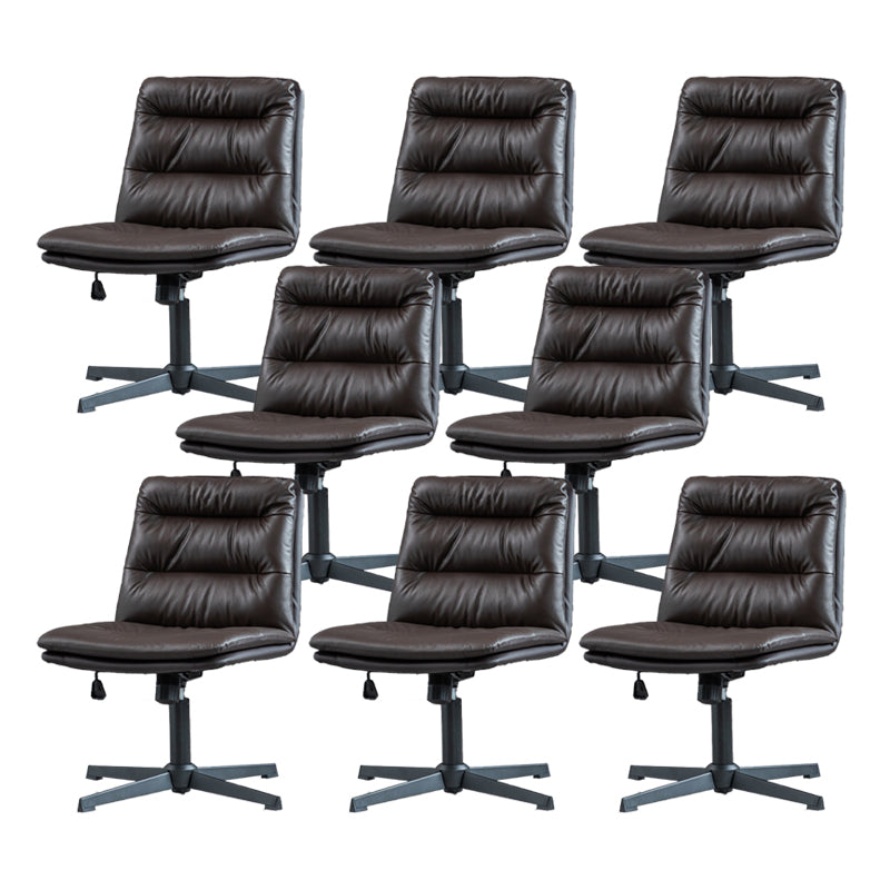 Sedia da ufficio senza braccio senza angoscia sedia da scrivania ergonomica con ruote