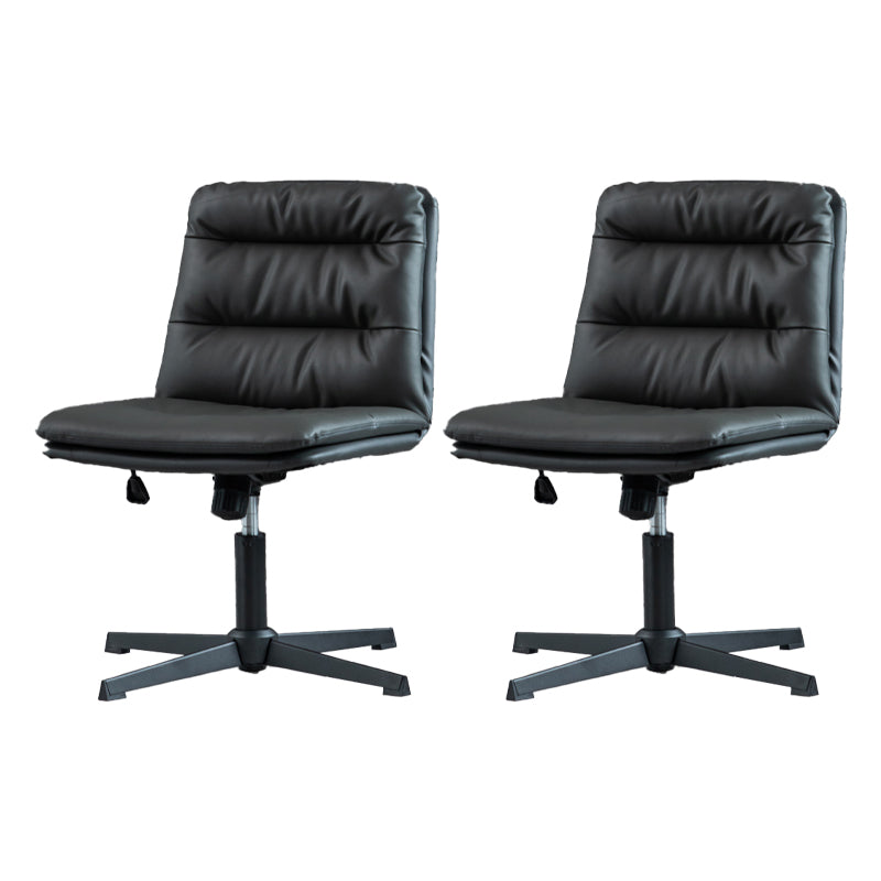 Sedia da ufficio senza braccio senza angoscia sedia da scrivania ergonomica con ruote