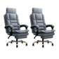Linen Ergonomic Swivel Office Chair Height-adjustable Office Chair Gray 2 Piece Set With Footrest Clearhalo 'furn' 'furn_office_chair' 'Furniture' 'Office Chairs' 'Office Furniture' 'office_chair' 7226582
