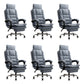 Linen Ergonomic Swivel Office Chair Height-adjustable Office Chair Gray 6 Piece Set With Footrest Clearhalo 'furn' 'furn_office_chair' 'Furniture' 'Office Chairs' 'Office Furniture' 'office_chair' 7226584