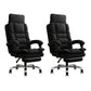 Linen Ergonomic Swivel Office Chair Height-adjustable Office Chair Black 2 Piece Set With Footrest Clearhalo 'furn' 'furn_office_chair' 'Furniture' 'Office Chairs' 'Office Furniture' 'office_chair' 7226587