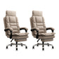 Linen Ergonomic Swivel Office Chair Height-adjustable Office Chair Khaki 2 Piece Set With Footrest Clearhalo 'furn' 'furn_office_chair' 'Furniture' 'Office Chairs' 'Office Furniture' 'office_chair' 7226597