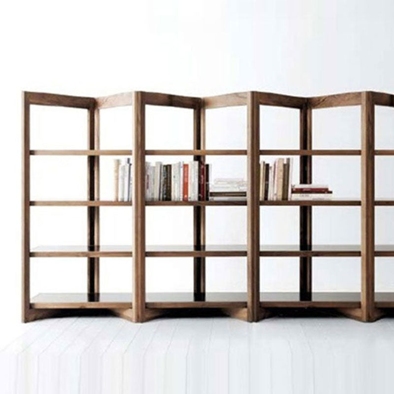 Open Back Folding Bookshelf Wood Contemporary Bookcase for Home Clearhalo 'Bookcases' 'furn' 'furn_bookcases' 'Furniture' 'Office Furniture' 7226654