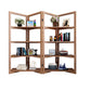 Open Back Folding Bookshelf Wood Contemporary Bookcase for Home Clearhalo 'Bookcases' 'furn' 'furn_bookcases' 'Furniture' 'Office Furniture' 7226656