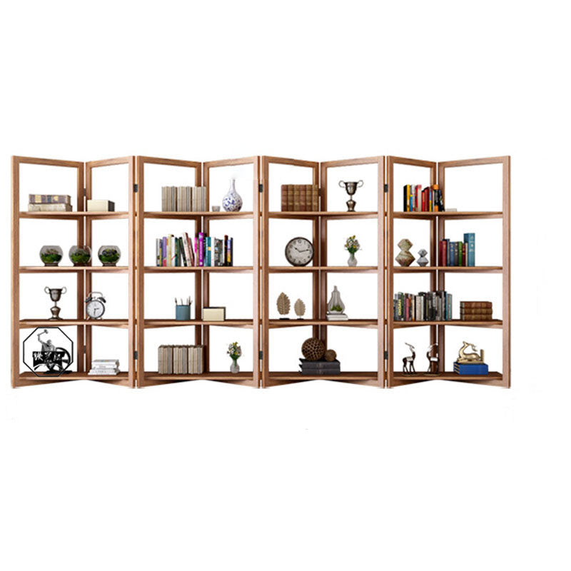 Open Back Folding Bookshelf Wood Contemporary Bookcase for Home Clearhalo 'Bookcases' 'furn' 'furn_bookcases' 'Furniture' 'Office Furniture' 7226658