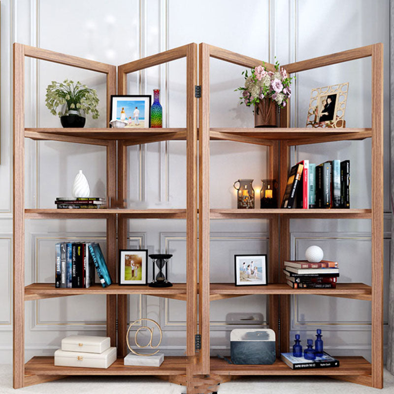 Open Back Folding Bookshelf Wood Contemporary Bookcase for Home Clearhalo 'Bookcases' 'furn' 'furn_bookcases' 'Furniture' 'Office Furniture' 7226661