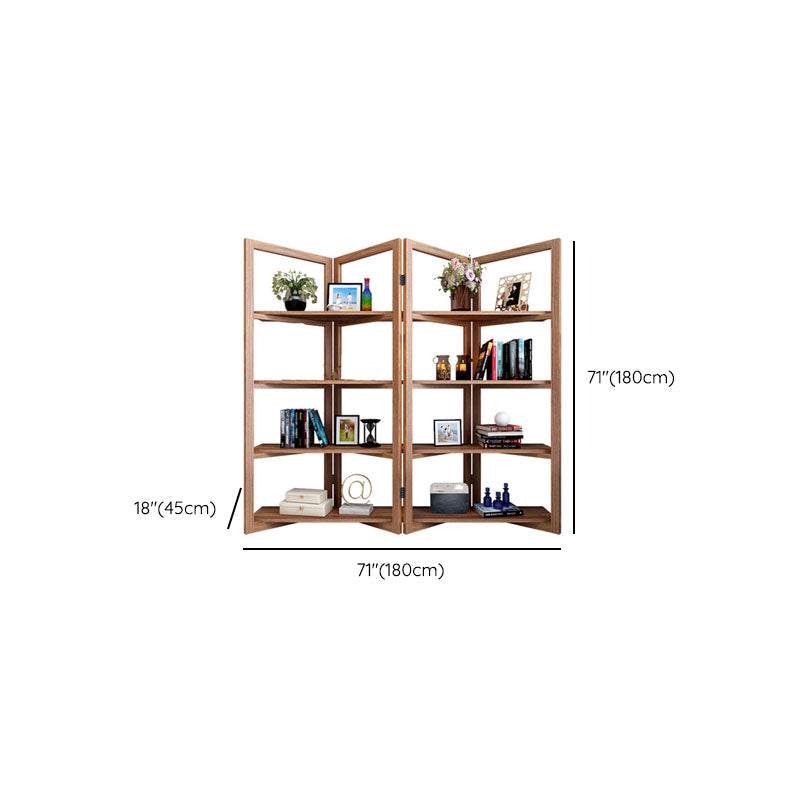 Open Back Folding Bookshelf Wood Contemporary Bookcase for Home Clearhalo 'Bookcases' 'furn' 'furn_bookcases' 'Furniture' 'Office Furniture' 7226664
