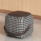 Pouf moderne Pouf Faux en cuir rembourré Portable