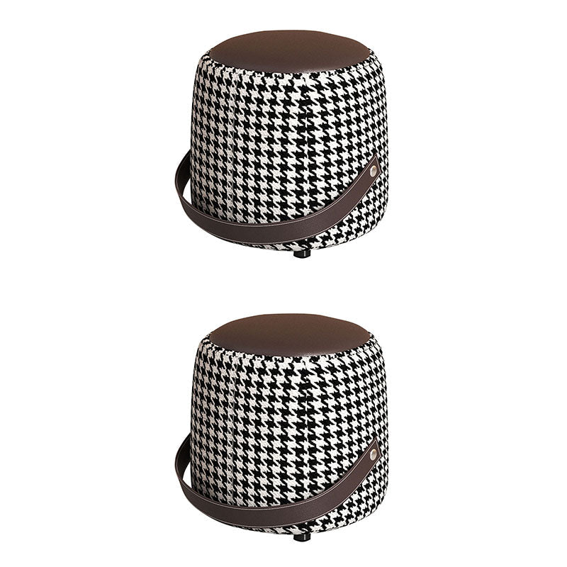 Pouf moderne Pouf Faux en cuir rembourré Portable