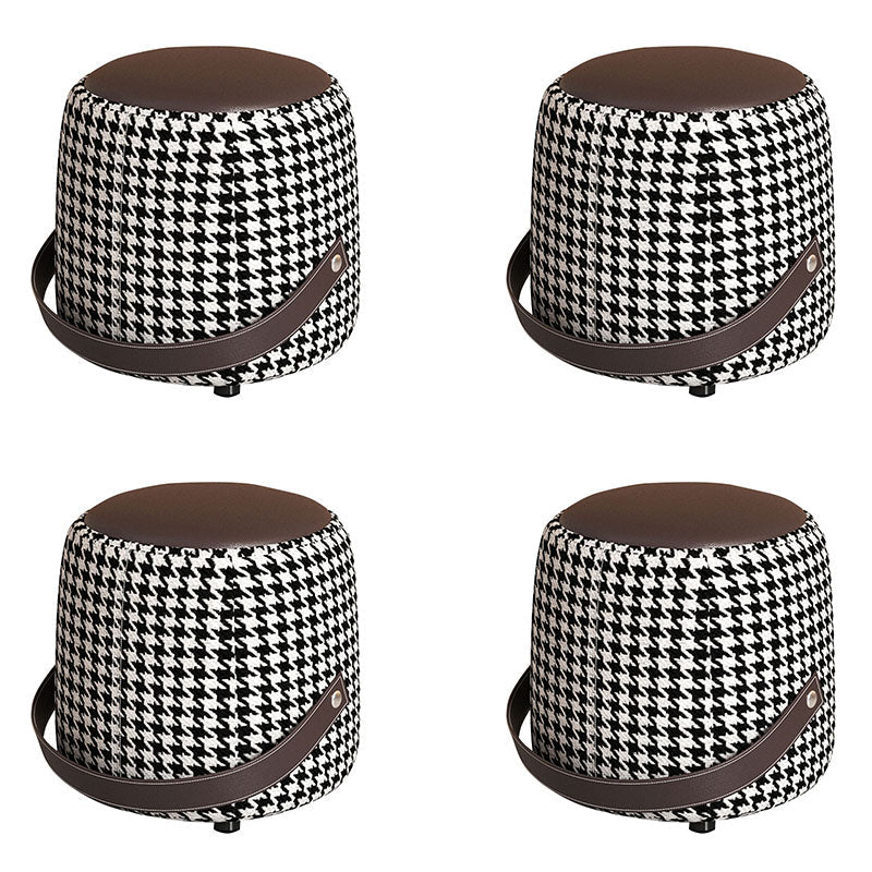 Pouf moderne Pouf Faux en cuir rembourré Portable