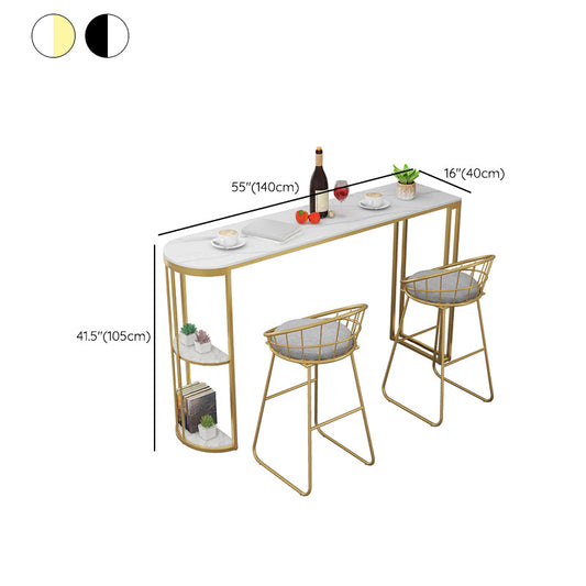 Mesa de comedor de barra de piedra moderna Mesa de bar especializada para lugares pequeños