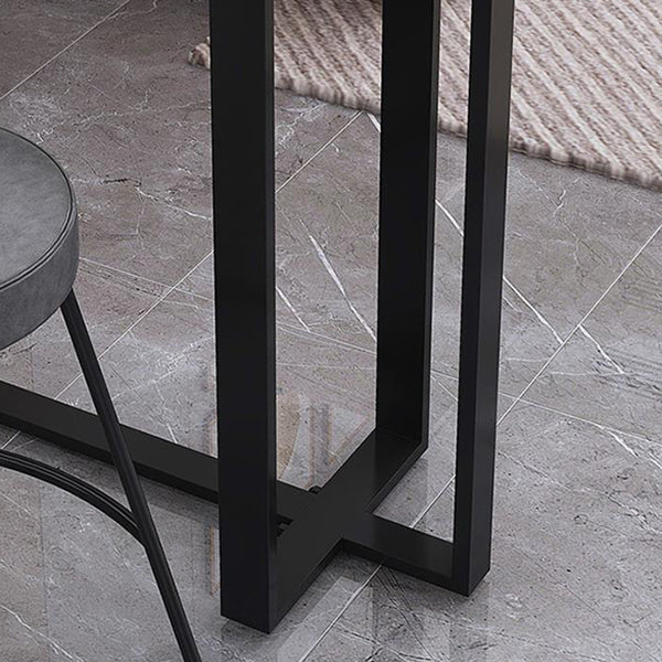 Modern Style Stone Bar Dining Table Rectangle Bar Table in White Clearhalo 'Bar Furniture' 'Bar Tables' 'bar_tables' 'furn' 'furn_bar_tables' 'Furniture' 'Kitchen & Dining Furniture' 7226941