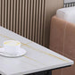 Modern Style Stone Bar Dining Table Rectangle Bar Table in White Clearhalo 'Bar Furniture' 'Bar Tables' 'bar_tables' 'furn' 'furn_bar_tables' 'Furniture' 'Kitchen & Dining Furniture' 7226943