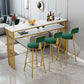 Glam Indoor Bar-Esstisch, rechteckiger Barhocker-Tisch aus Marmor