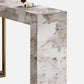 Eigentijdse bar-eettafel voor binnen, marmeren rechthoekige bartafel