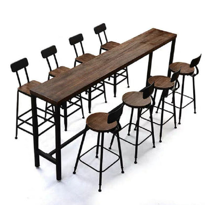 Industriële bar-eettafel voor binnen, barkruktafel van metaal en hout